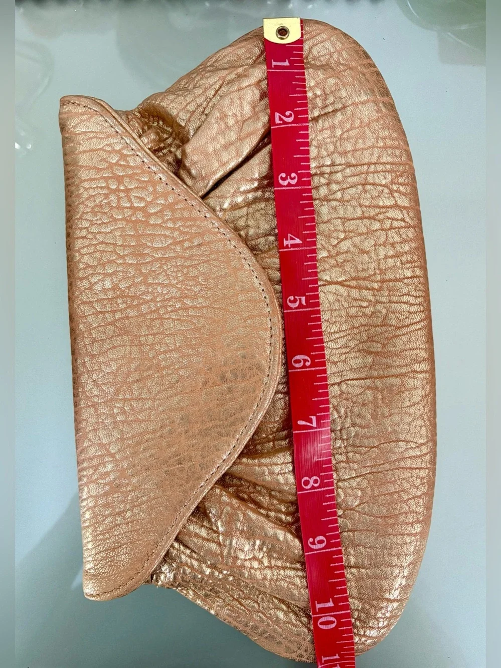 Classic Gold Leather Clutch - Lauren Merkin